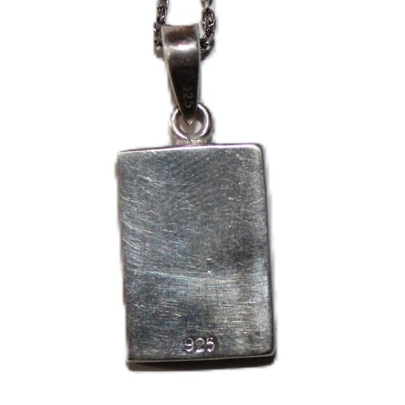 Sterling Silver Faux Opal Necklace - Picture 2 of 7